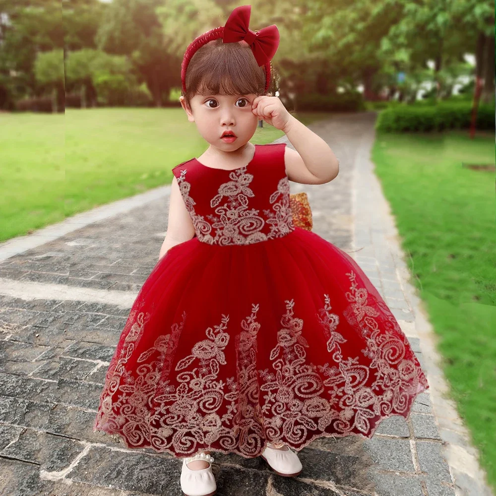 

Baby Kids Dresses For Girls Sequins Bow Birthday Party Dress Infant Wedding Ball Gown Christening Dress Toddler Clothes