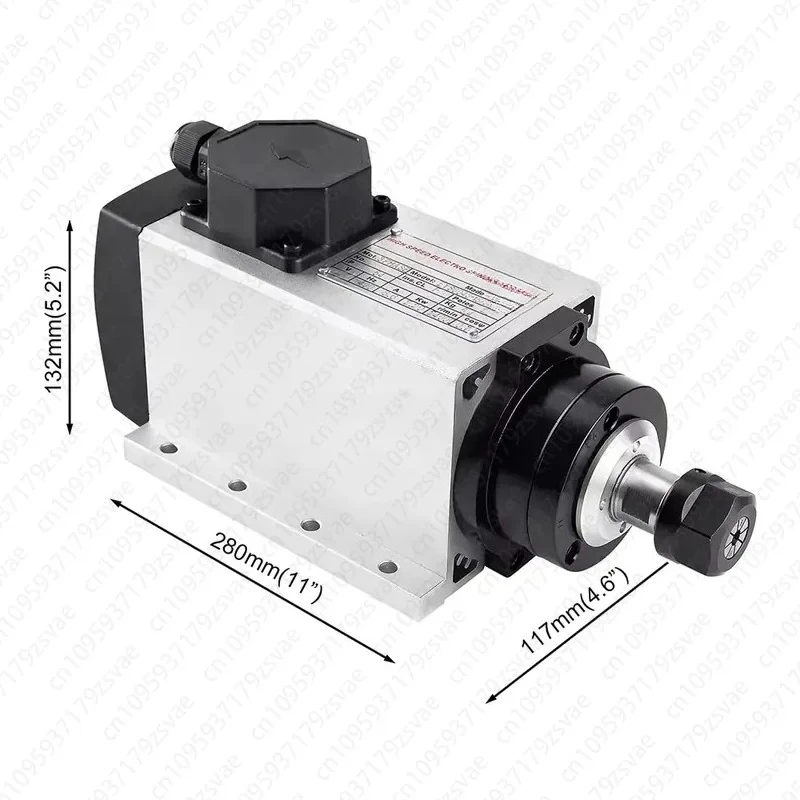 Unique User Friendly Long Life Corrosion Resistant Air Cooled numerical control Spindle Motor