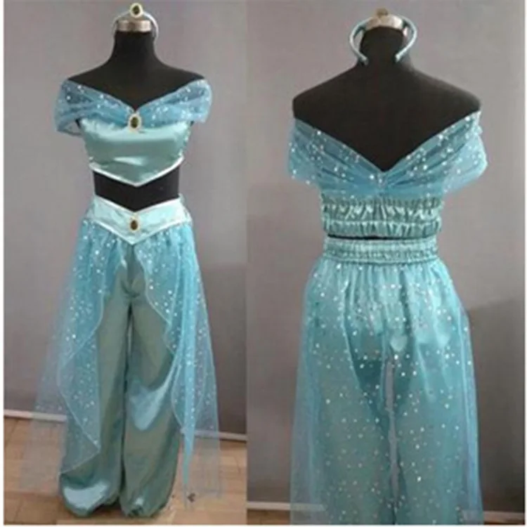 2024 New Ala Magic Lamp Cos Princess Jasmine Adult Cosplay Costume Halloween Costumes for Women