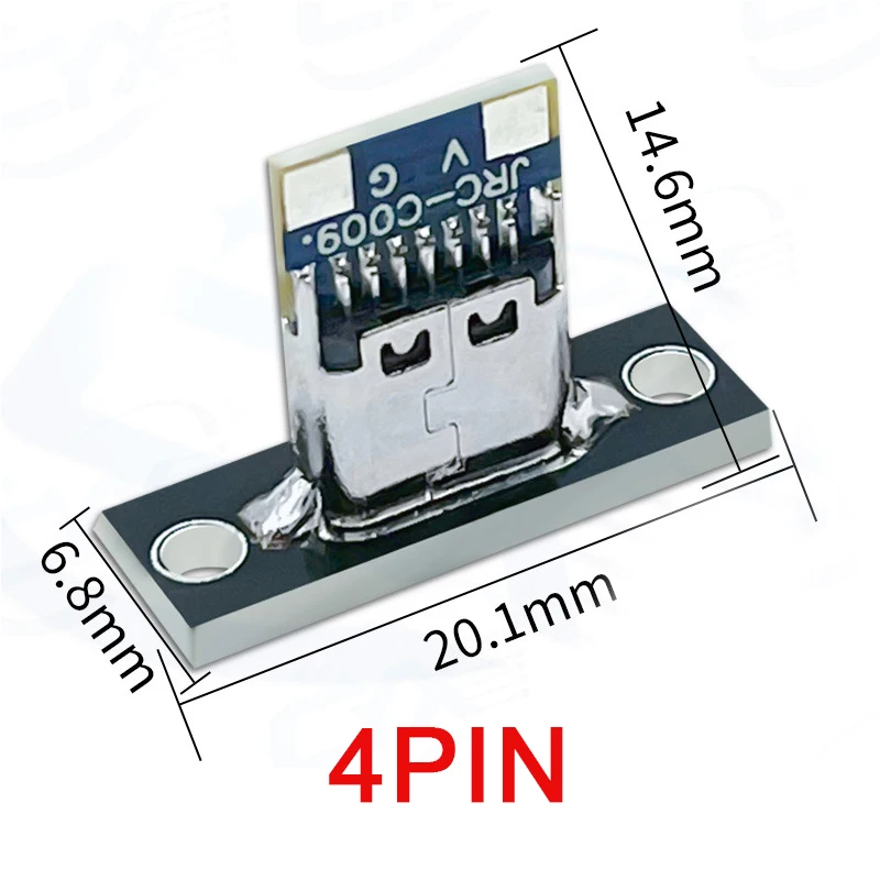 5 قطعة نوع C USB 3.1 جاك 4 دبوس موصل سالب شحن ميناء DIY USB 3.1 نوع C المقبس مع لوحة تثبيت المسمار