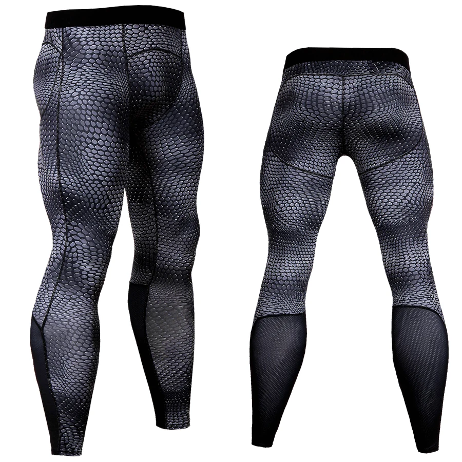 Pantalones de chándal de compresión para hombre, mallas deportivas de secado rápido para gimnasio, Fitness, correr y entrenamiento