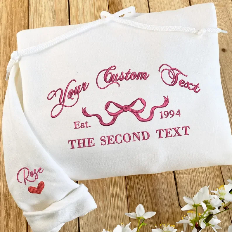 Custom Embroidered Sorority Girls Trip Sweatshirt Personalized Embroidery Custom Text Sweatshirt College Sorority Crewnecks Top