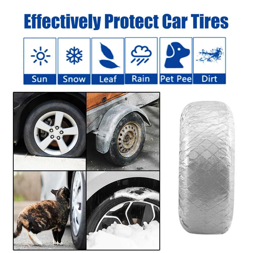 Car Tire Covers For RV Truck Camper Trailer Universal Vehicle Wheel Protector Car-Styling 27-29 inch Tyre Storage Bag 4 Pcs