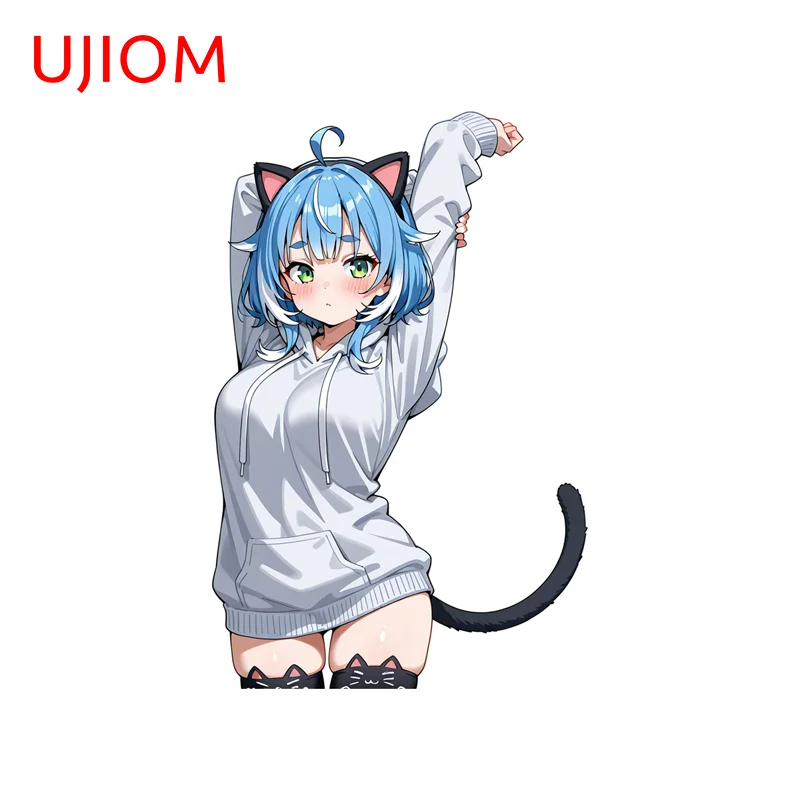 UJIOM Seductive Cat Girls Series Wall Sticker Personality Enchanting Occlusion Scratch Decal Wallpapers Decoration Accessories