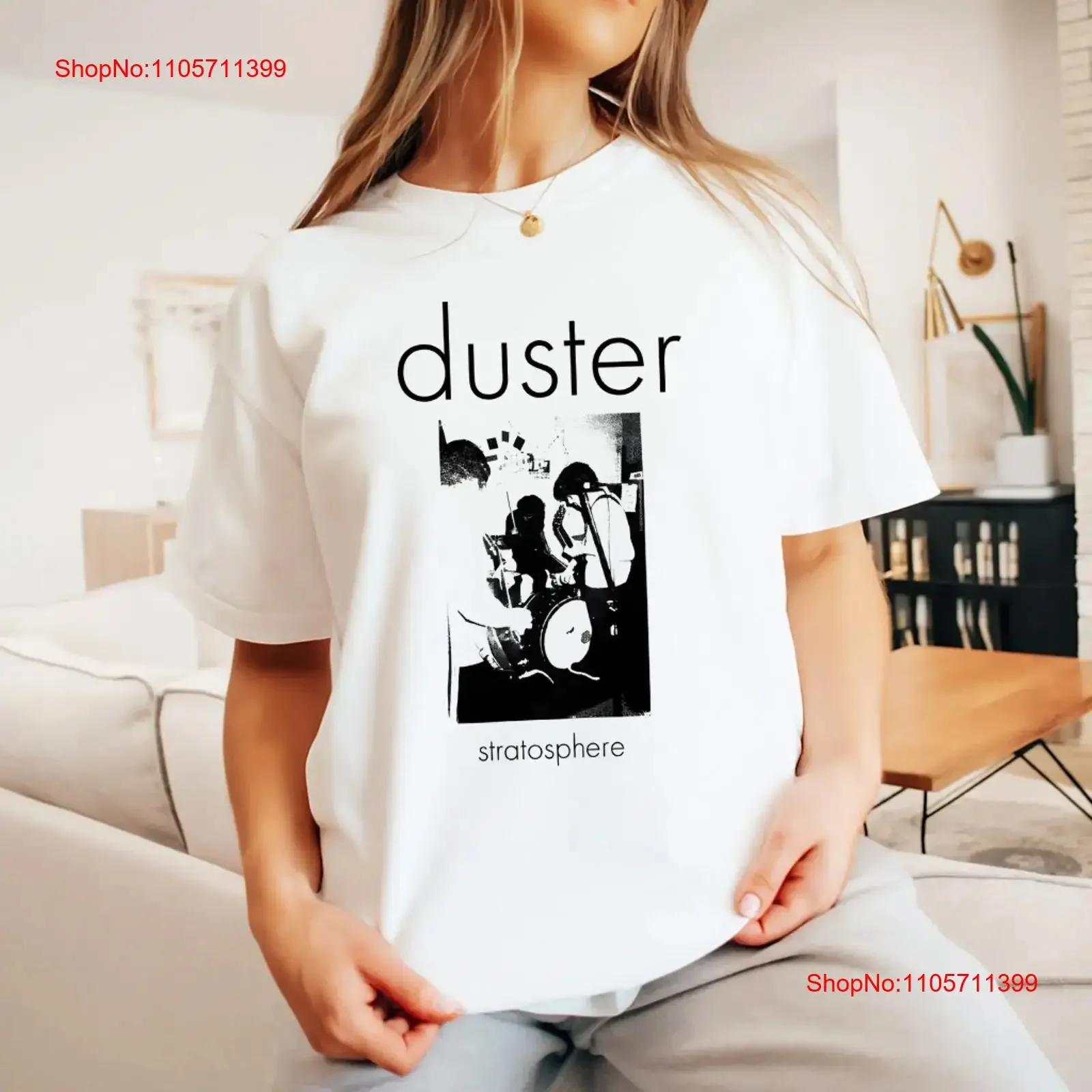 Duster Band Music For Lovers White T Shirt Indie Rock S 5XL long or short sleeves vintage Washed graphic Casual Versatile