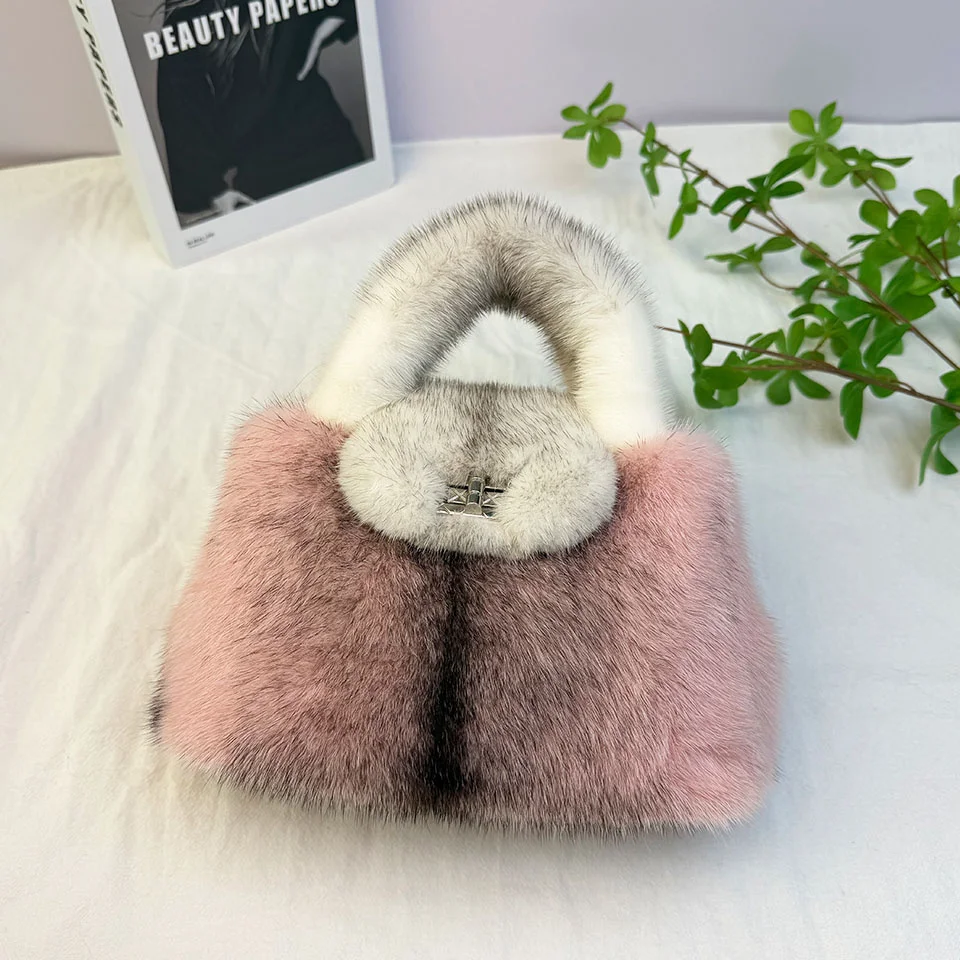 

Luxury Plush Women's Bag Mink Fur Tote Bag Women's Handbag Designer Women's Bags Fashionable Women's Bag