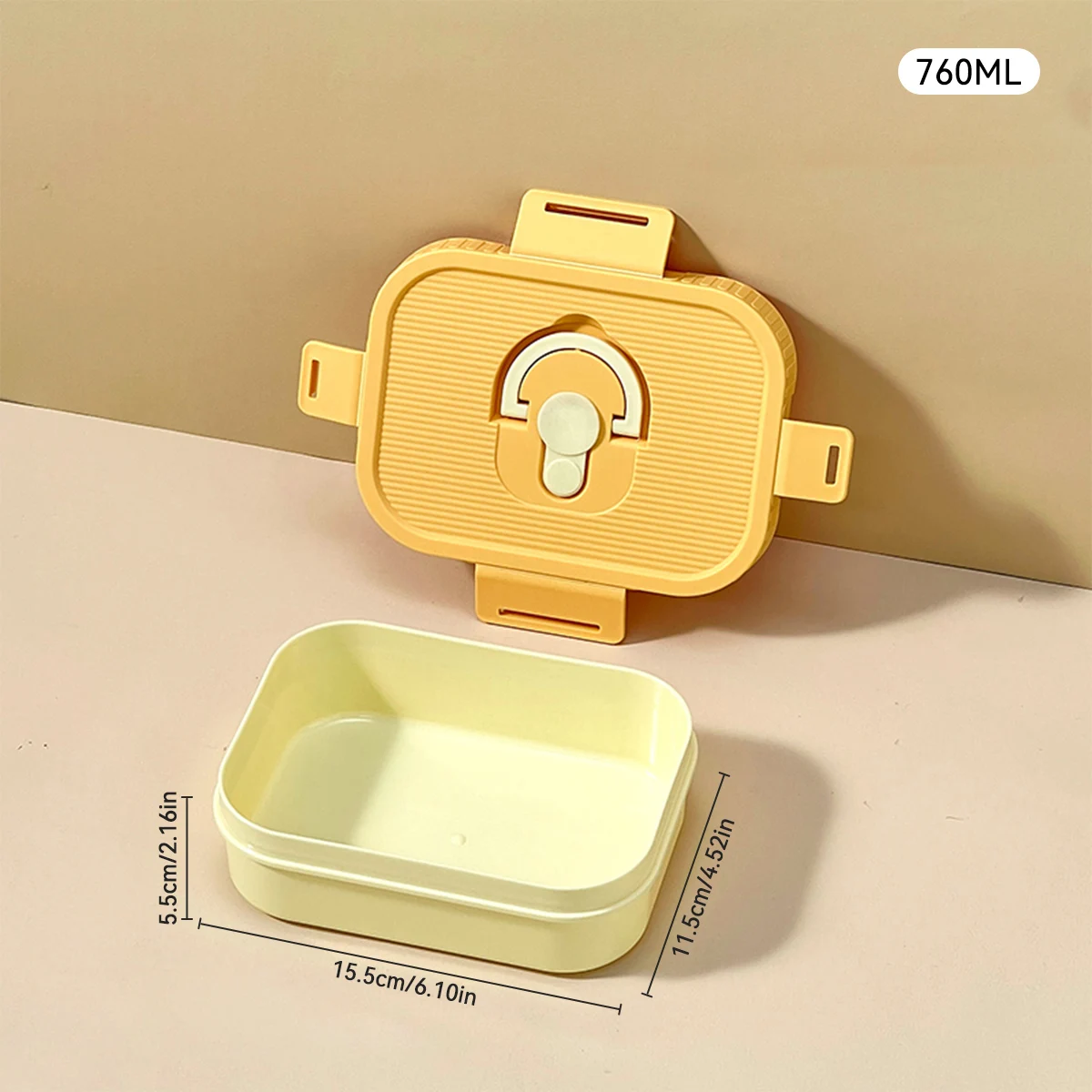 WORTHBUY Draagbare Plastic Lunchbox Met Compartiment Magnetron Veilige Fruitsalade Lunchcontainer Kid Student Lekvrije Bento Box