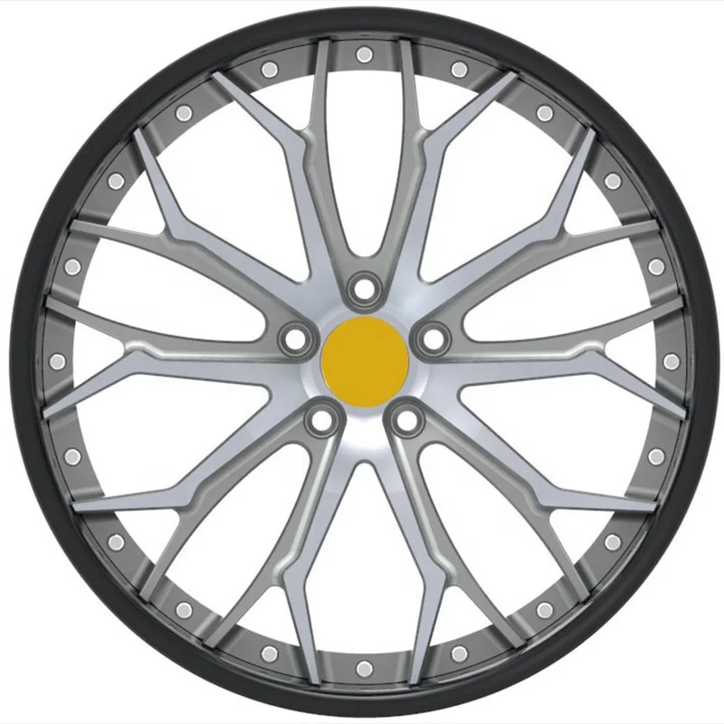عجلة مخصصة 6061-T6 حافة سيارة مزورة من الألومنيوم عجلة مصنوعة من خليط معدني 23 5 فتحات مسمار