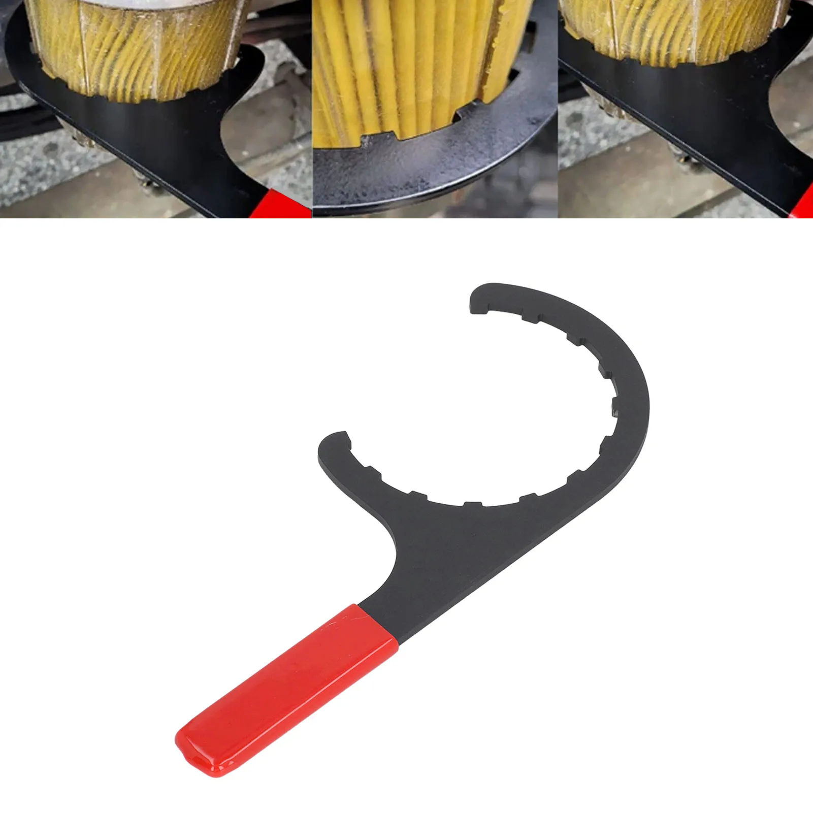 

Diesel Filter Wrench 61060 4.6 Inch High Strength Stainless Steel Diesel Fuel Filter Wrench Replacement for Peterbilt Diesels