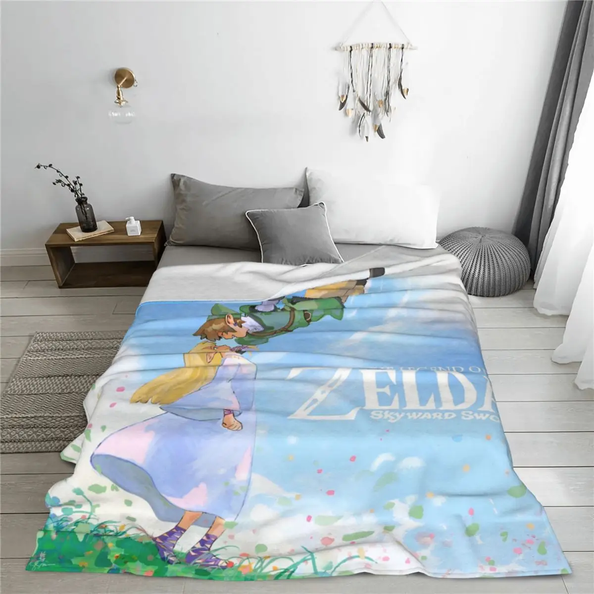 Z-Zelda-a-Link Cartoon Game Blankets Flannel Winter Breathable Soft Throw Blanket for Sofa Office Plush Thin Quilt