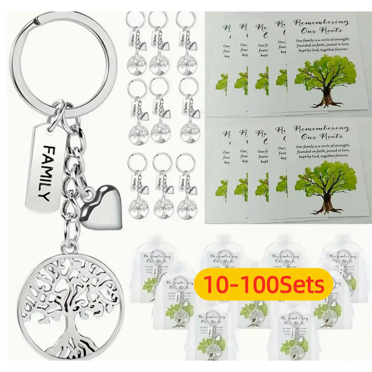 10-100-ensembles-de-porte-cles-arbre-de-vie-avec-sac-cadeau-carte-«-souvenons-nous-de-nos-racines-»-porte-cles-decoratif-pour-fete-de-famille-cadeau-pour-la-journee-de-la-famille