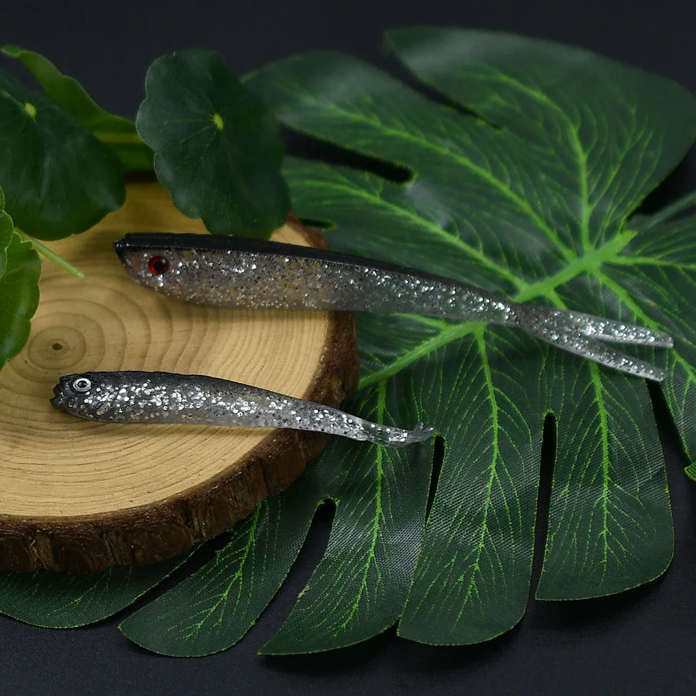 Señuelos blandos vinilo con cola bifurcada para pesca de lubina - imagen 3