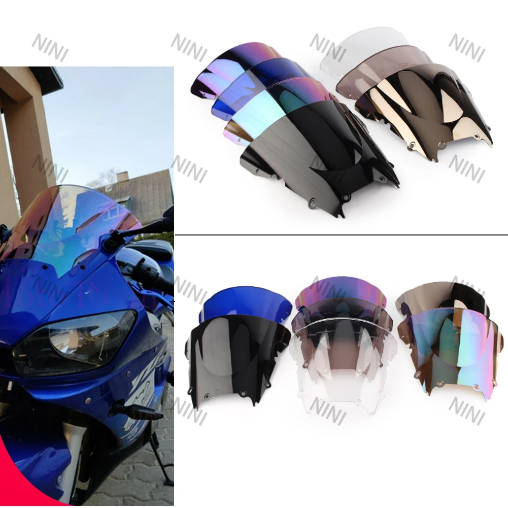 

Motorcycle For Yamaha YZF R6 600 1998 1999 2000 2001 2002 screen Double Bubble Windshield Deflector Protector WindScreen