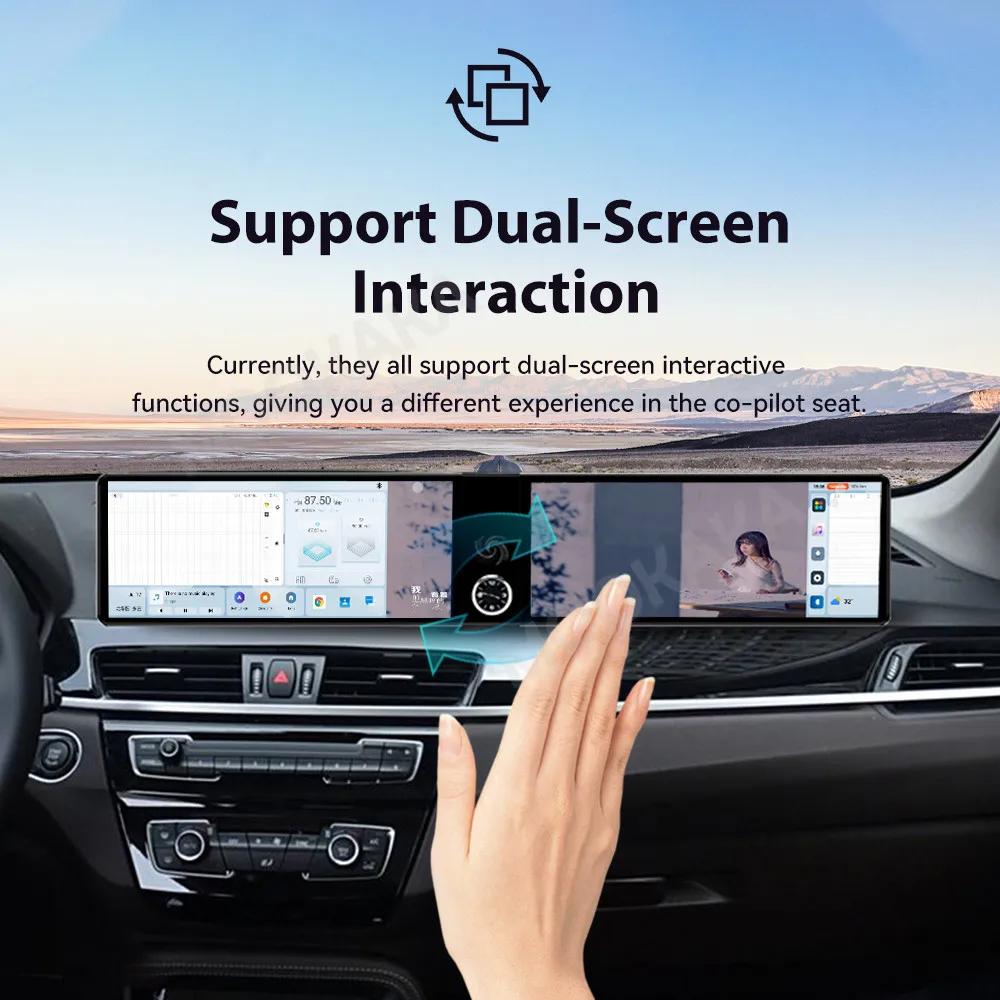 

24.6" Dual Screen Carplay Car Radio For BMW X1 2016-2020 Android Auto Stereo Multimedia GPS Navi Tape Recorder Head Unit NBT EVO