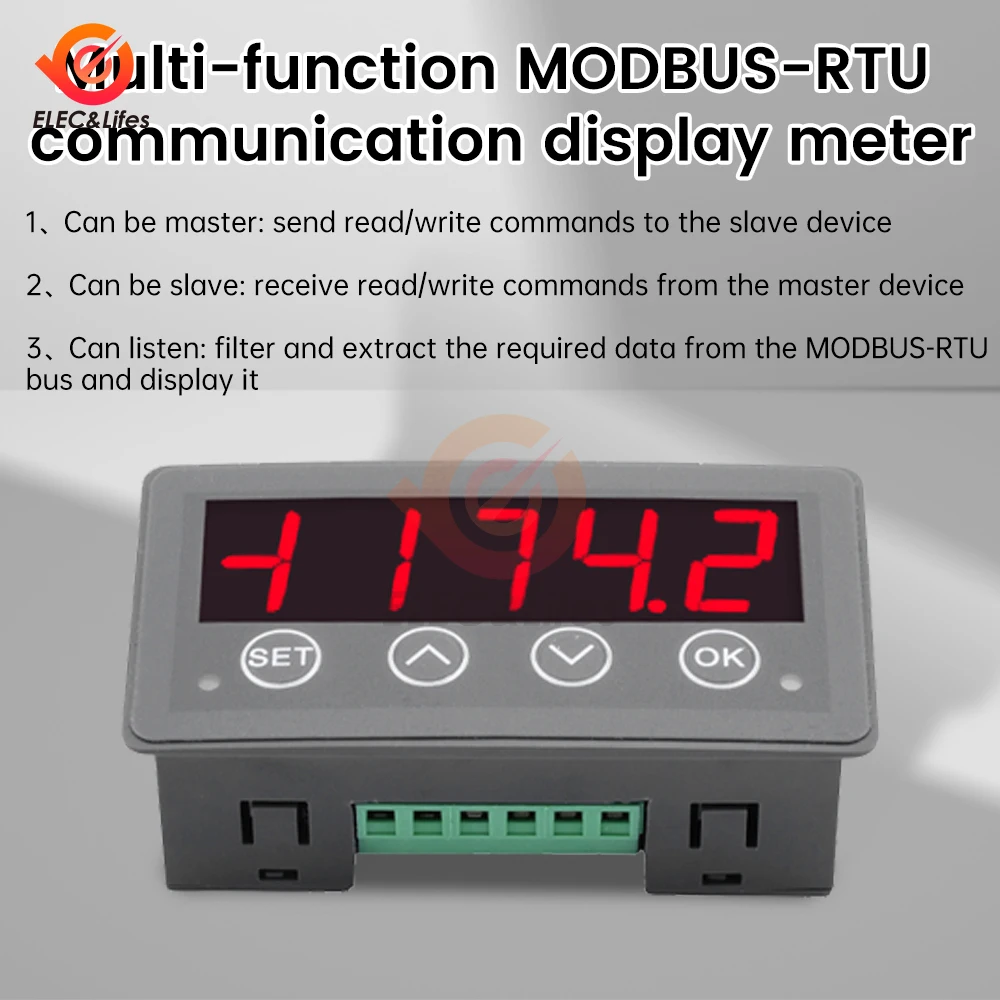 Modbus Rtu Comunicação Led Display Table Interface de Porta Serial Pode Ser Mestre Pode Ser Escravo dc 825v Rs485
