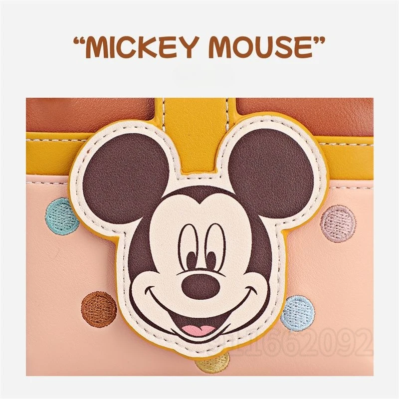 ديزني ميكي جديد المرأة محفظة نسائية للعملات المعدنية ثلاثية الأبعاد الكرتون موضة محفظة نسائية للعملات المعدنية فتحات بطاقة متعددة حامل بطاقة الموضة الفاخرة جودة عالية #3