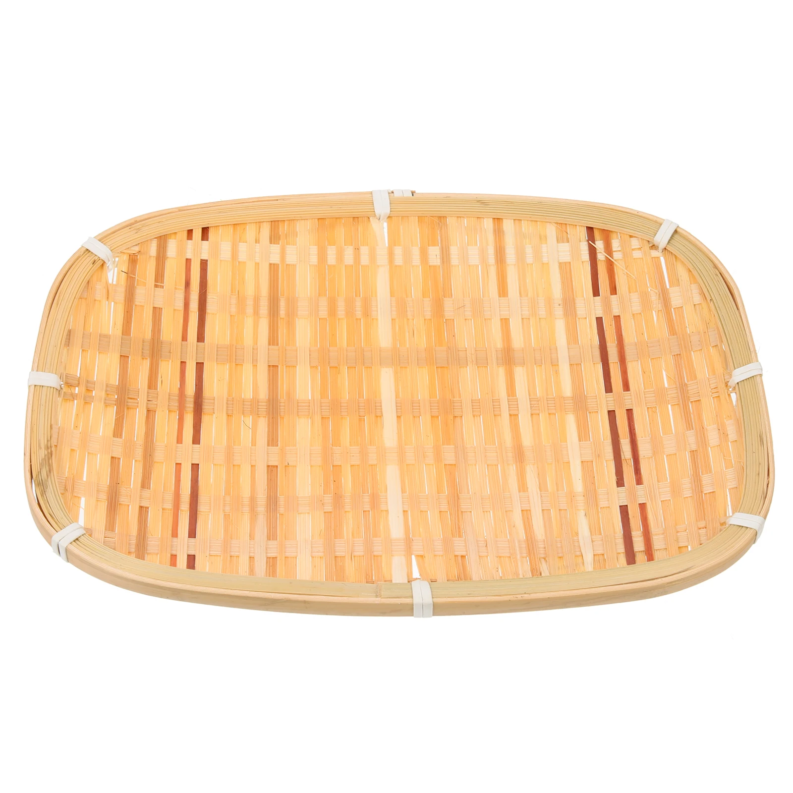 

Bamboo Snack Plate Woven Basket Dessert Sashimi Tray Kitchen Decorative Bread Fruit Bowl Style Home Party