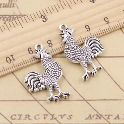 5pcs Charms Cock Rooster 30x19x5mm Tibetan Silver Color Pendants Antique Jewelry Making DIY Handmade Craft