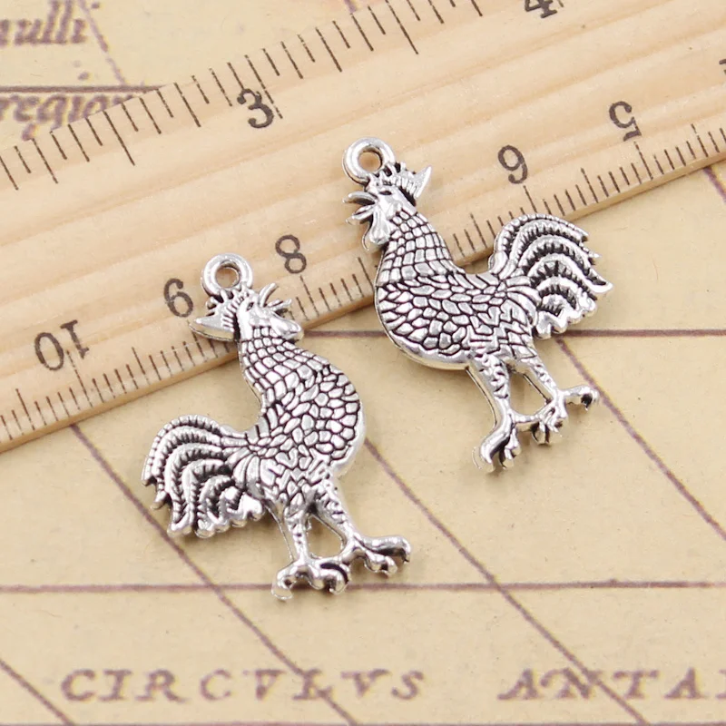 5 sztuk Charms kogut kogut 30x19x5mm tybetańskie srebrne wisiorki antyczna biżuteria robienie ręcznie robionych rękodzieło