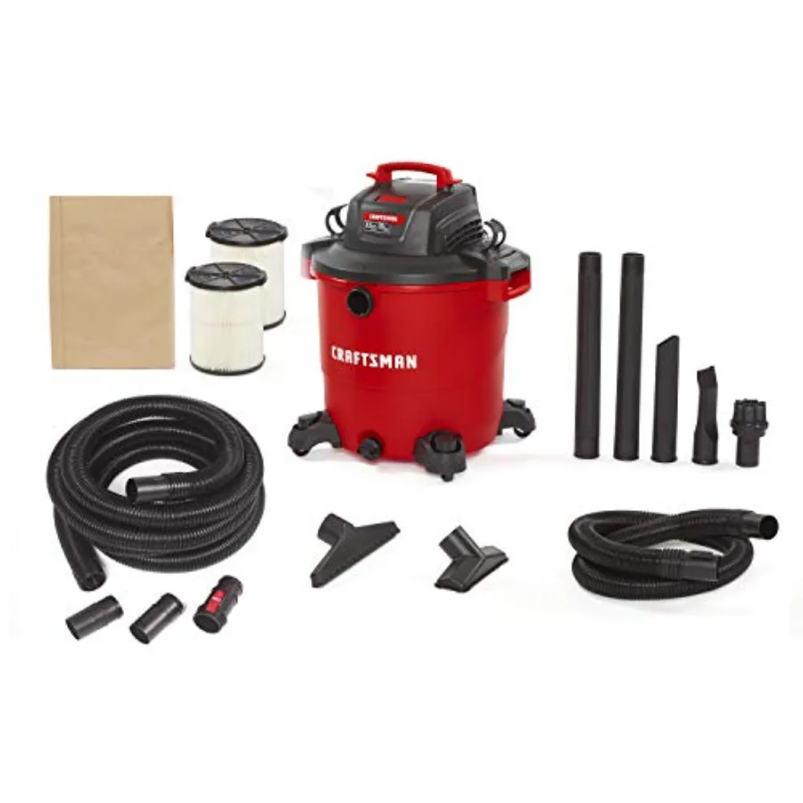 

CMXEVBE17596 20 Gallon 6.5 Peak HP Wet/Dry Shop Vac Heavy-Duty Shop Vacuum Wet and Dry with 2 Filters Dust Bag 20-ft