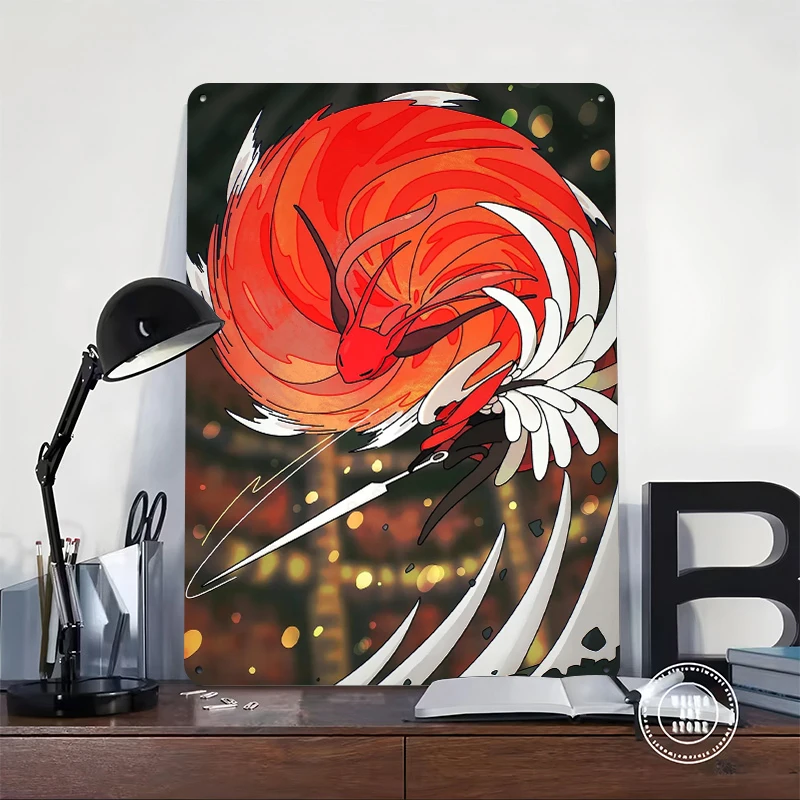 Fiery Insectoid Warrior Poster Customized Vintage Metal Signs Wall Art Retro Tin Plaque for Home Decorations Coffee Bar Man Cave
