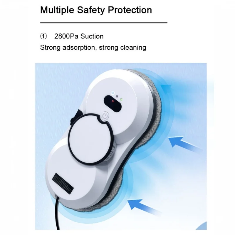 Remote Control Window Cleaning Robot Automatic Window Cleaner with Water Spray & Powerful Suction for Windows Tiles Class Door
