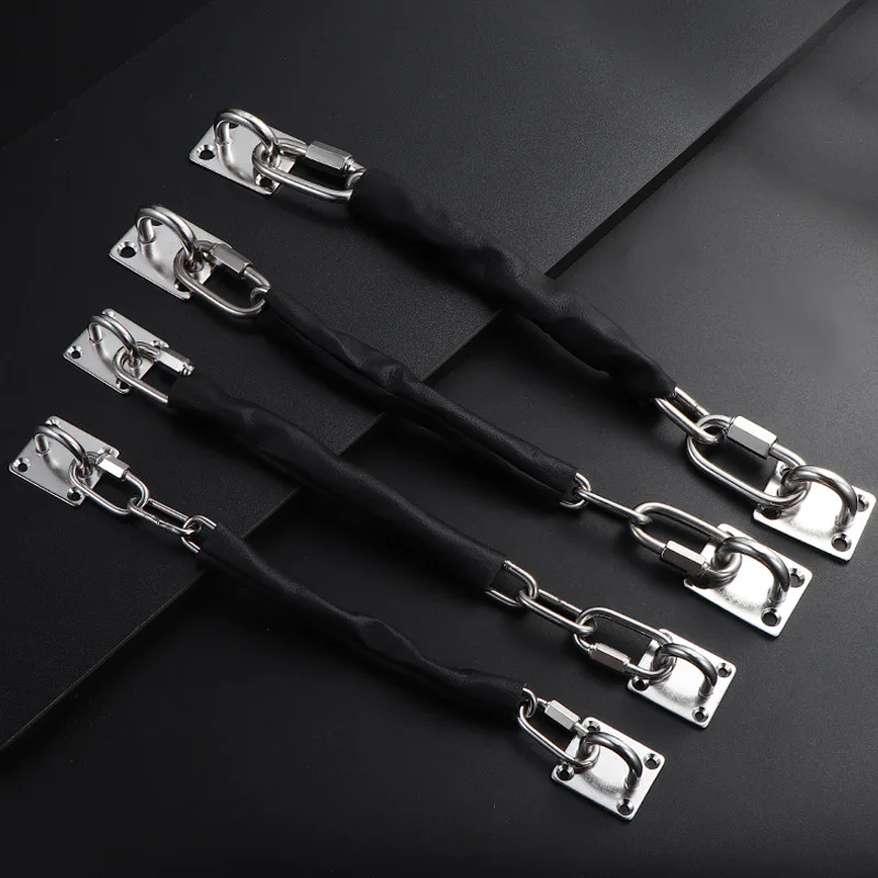 

304 stainless steel anti-collapse chain hotel door anti-theft security chain shopping mall hotel glass door anti-collapse door