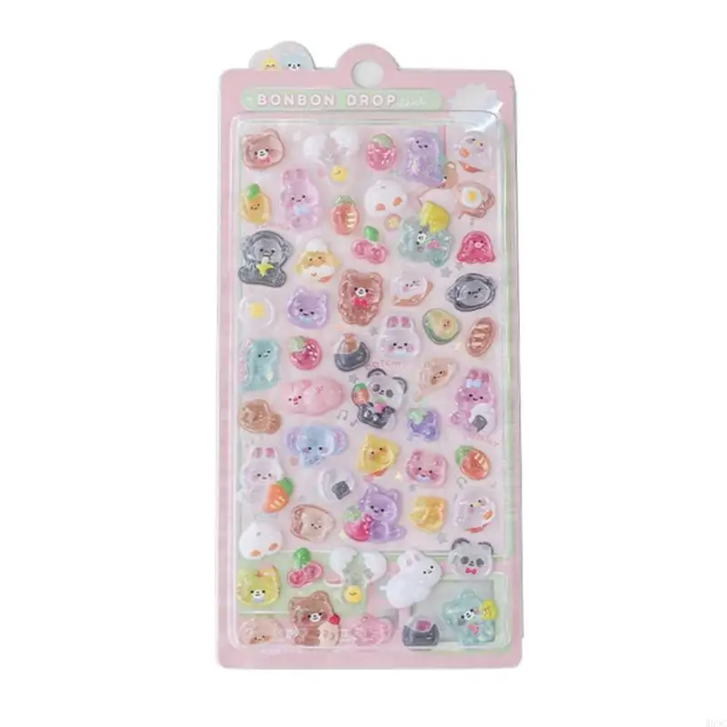 Pegatizas animales W89C para álbumes recortes Planner Journals computadoras portátiles Case teléfono Botella agua