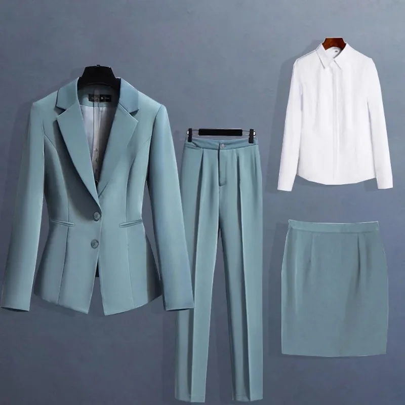 Imagem -06 - Blazer Feminino com Duas Peças e Conjunto de Calças Roupas Elegantes de Negócios Roupas de Outono Roupas de Escritório