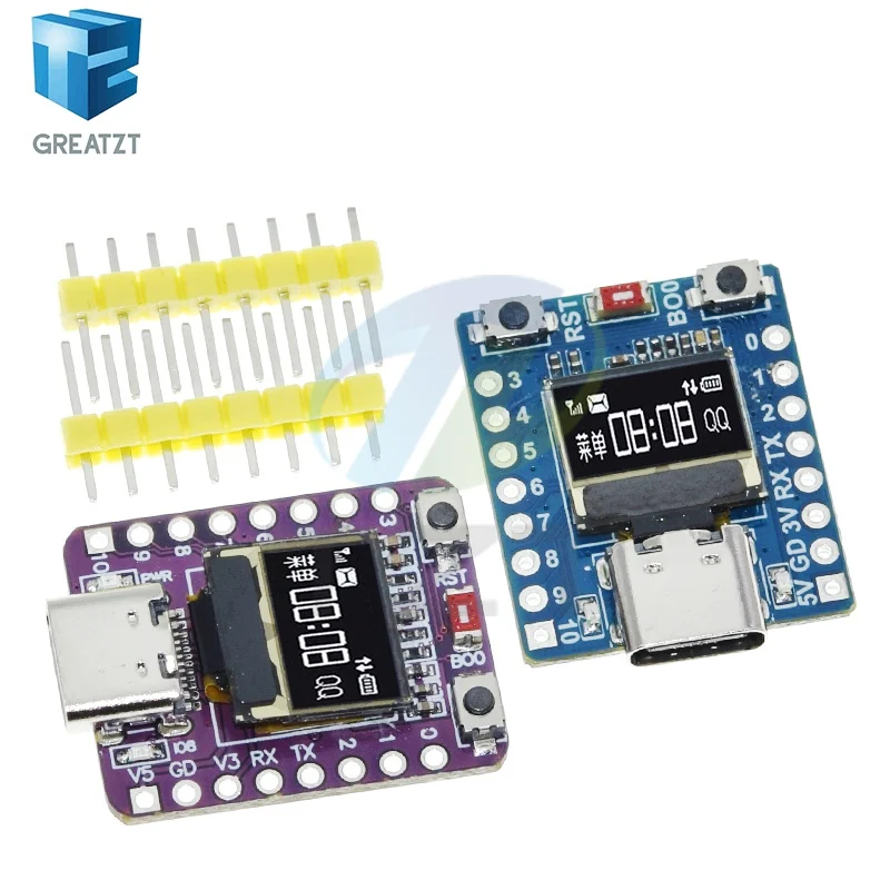 GREATZT ESP32-C3 OLED Board With 0.42 Inch OLED Module Wifi+Bluetooth ESP32 Development Board