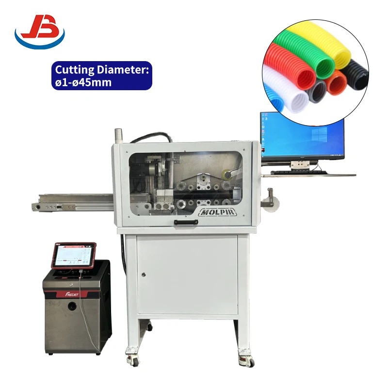 Fully Automatic Corrugated Pipe Multifunctional Cutting Machine HS-30B Touch Screen Ultra Long Tube Cutting