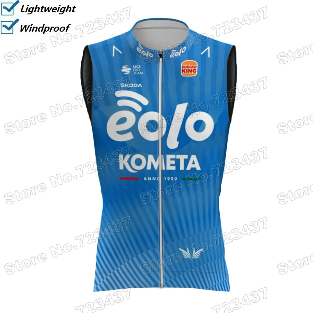 2022 EOLO KOMETA Cycling Vest Windproof Pro Team Wind Vest Road Cycling Jersey Sleeveless Windbreak MTB Chaleco Ciclismo Maillot