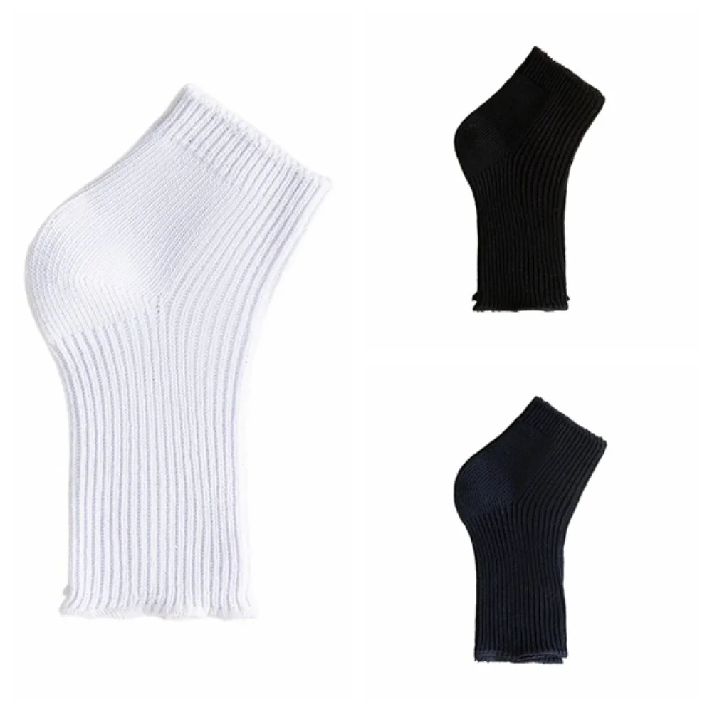 

3 пары дышащих вязаных носков с открытым носком, простые однотонные короткие носки, противоскользящие носки средней длины, женская уличная одежда