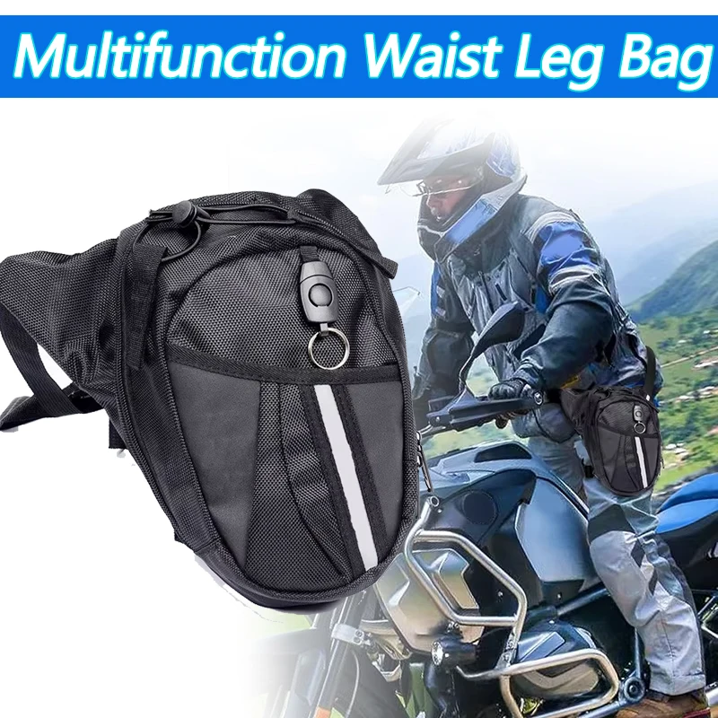 

High-capacity Multifunction Motorcycle Drop Leg Bag Oxford Outdoor Men Casual Waist Bag Casual Travel Phone Bag
