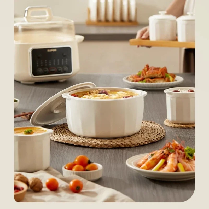 

stew pot water-proof household fully automatic ceramic soup pot electric stew steamer casserole porridge