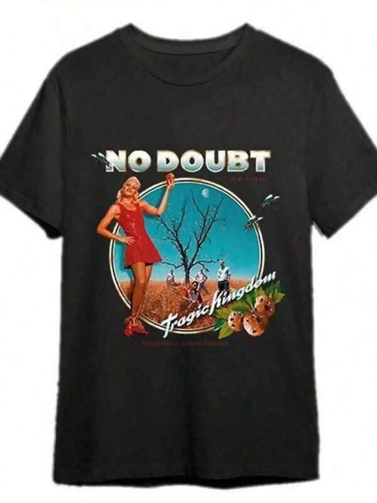 T Shirt Print ,Graphic-Cotton Tees Size Plus,T Shirt Print ,Graphic-Cotton Tees Size Plus, Cartoon Round Neck Short Sleeve,No Doubt Tragedy Kingdom American Rock Band T-Shirt Funny Mens Graphic T-Shirt Halloween Thanksgiving Christmas Gift