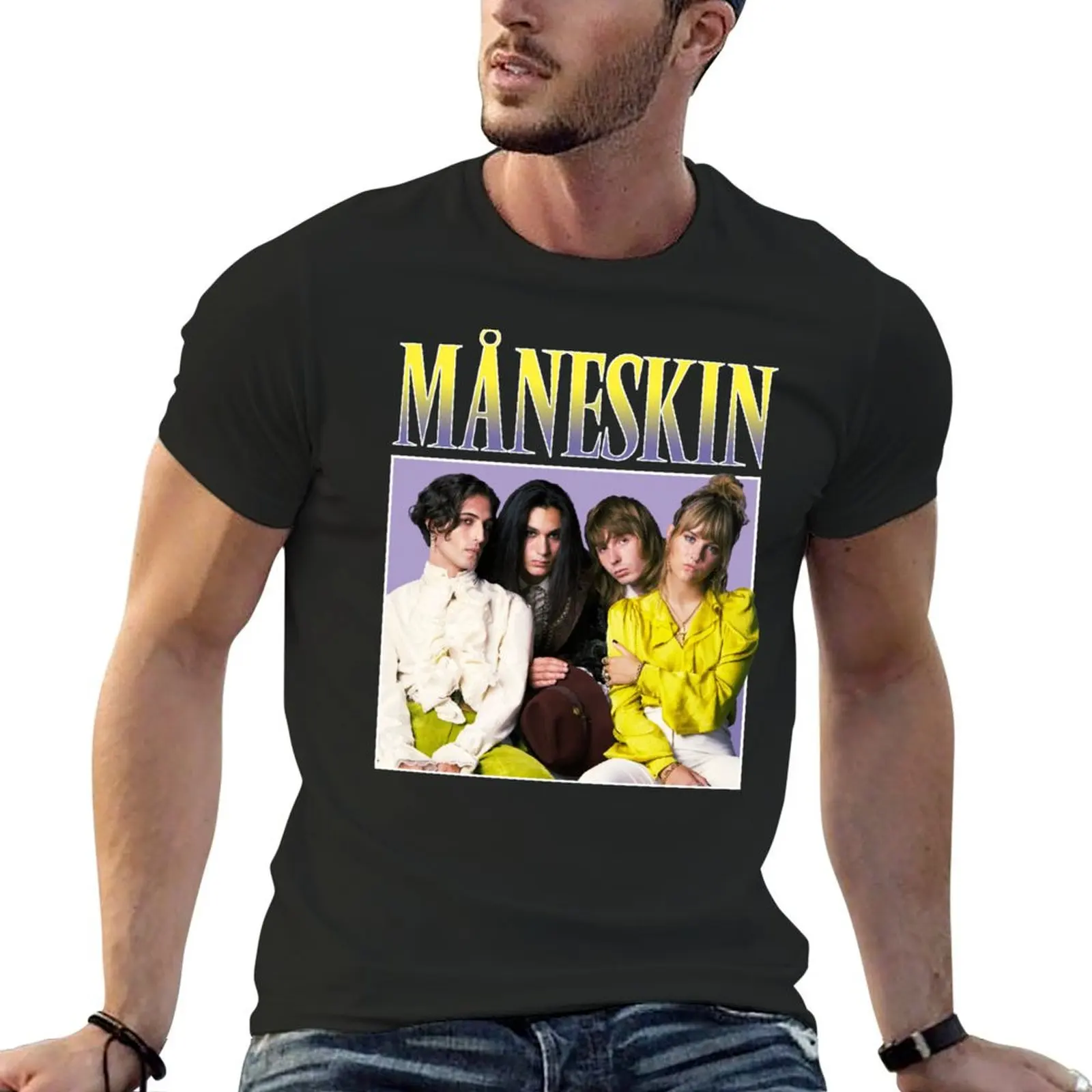 Maneskin M?neskin - Winners of Eurovision Song Contest 2021 Italy Zitti E Buoni Retro Vintage T-Shirt oversized men clothing