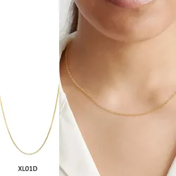 CARLIDANA Fashion New Design Chain Necklace Women Jewelry 18k Gold Plated Stainless Steel Thin Flat Snake Chain Necklace