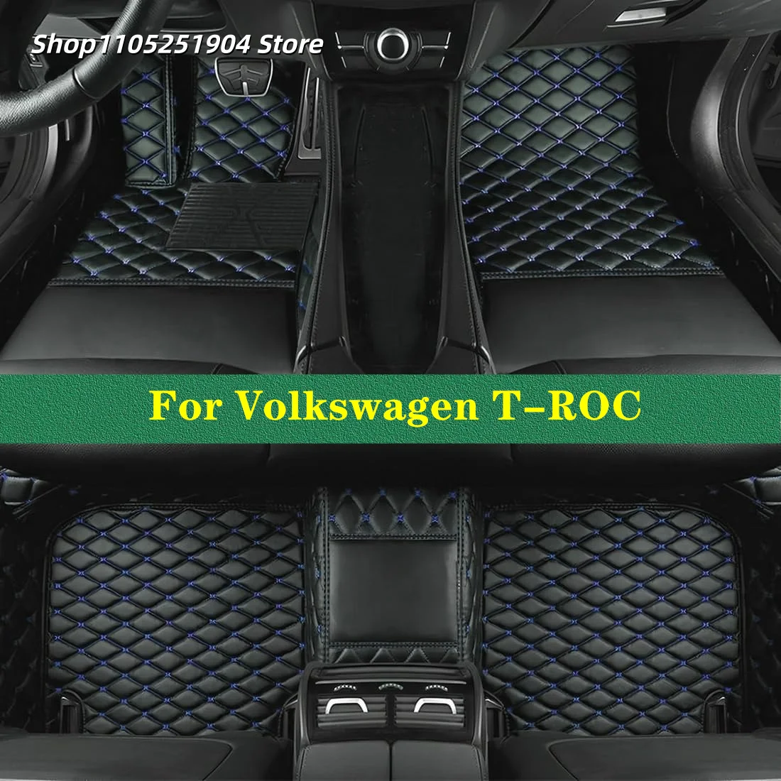 Auto Carpets Car Floor Mats For Volkswagen T-ROC 2023 2022 2021 2020 2019 2018 2017 2016 Car Mat Interior