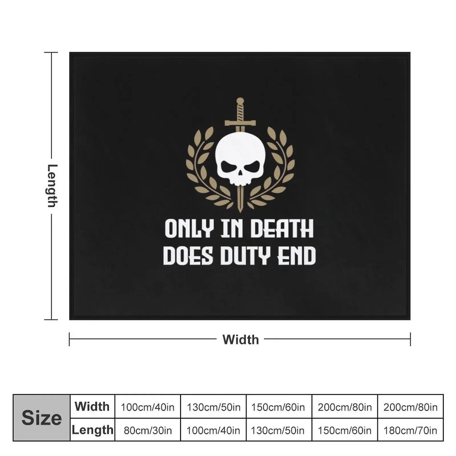 Only in death does duty end Throw Blanket Luxury Designer Shaggy Bed Soft Big Blankets