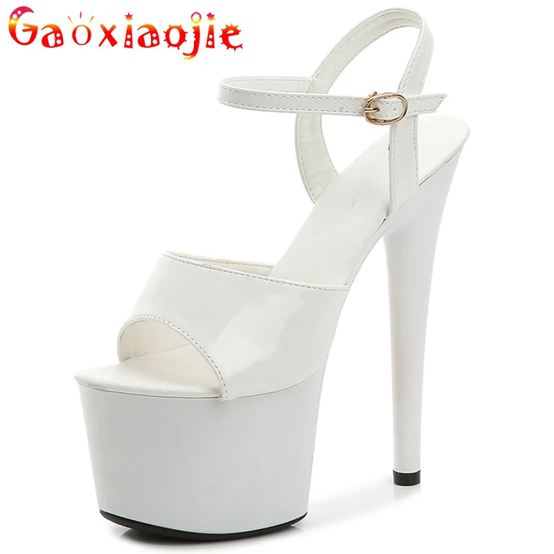 2024 Sexy Strippers Dancing Shoes Women Catwalk Show Sandals 17 CM High Heels Waterproof Girls Shoes Party Club Platform Shoes