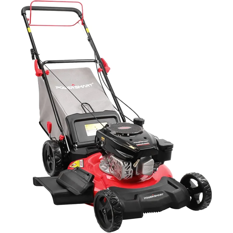 

PowerSmart Self Propelled Gas Lawn Mower, 21-Inch with 170cc 4-Cycle OHV Engine 3-in-1 Rear-Wheel Drive Lawnmower with Bagging