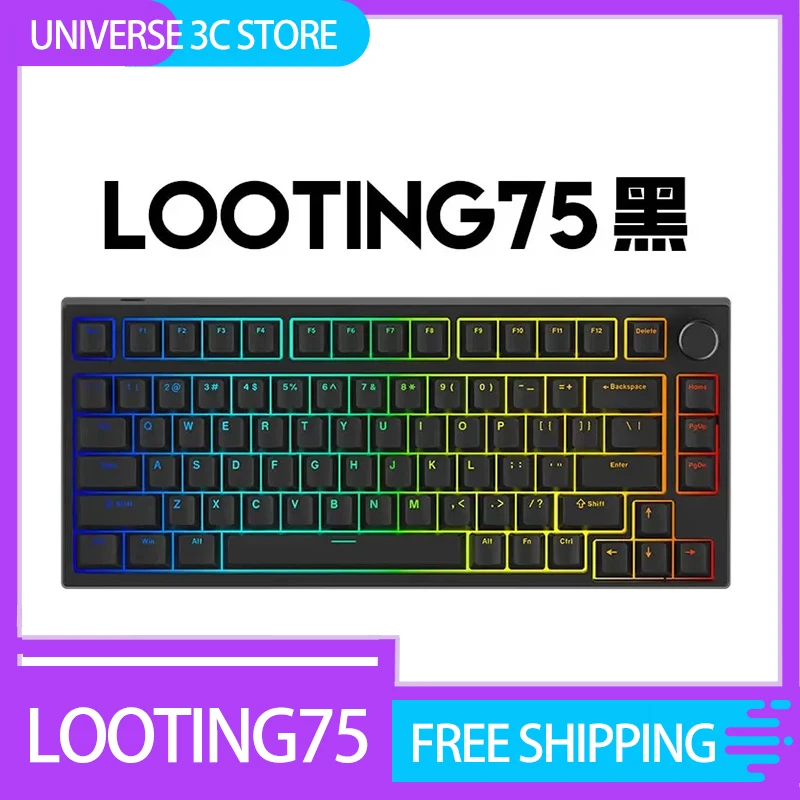 

Looting 75/66 Keyboard Hot-Swap 8k Magnetic Axis Ergonomic Design Keyboard Knob Pbt Transmitting Keycap Rgb For Gamer Gifts