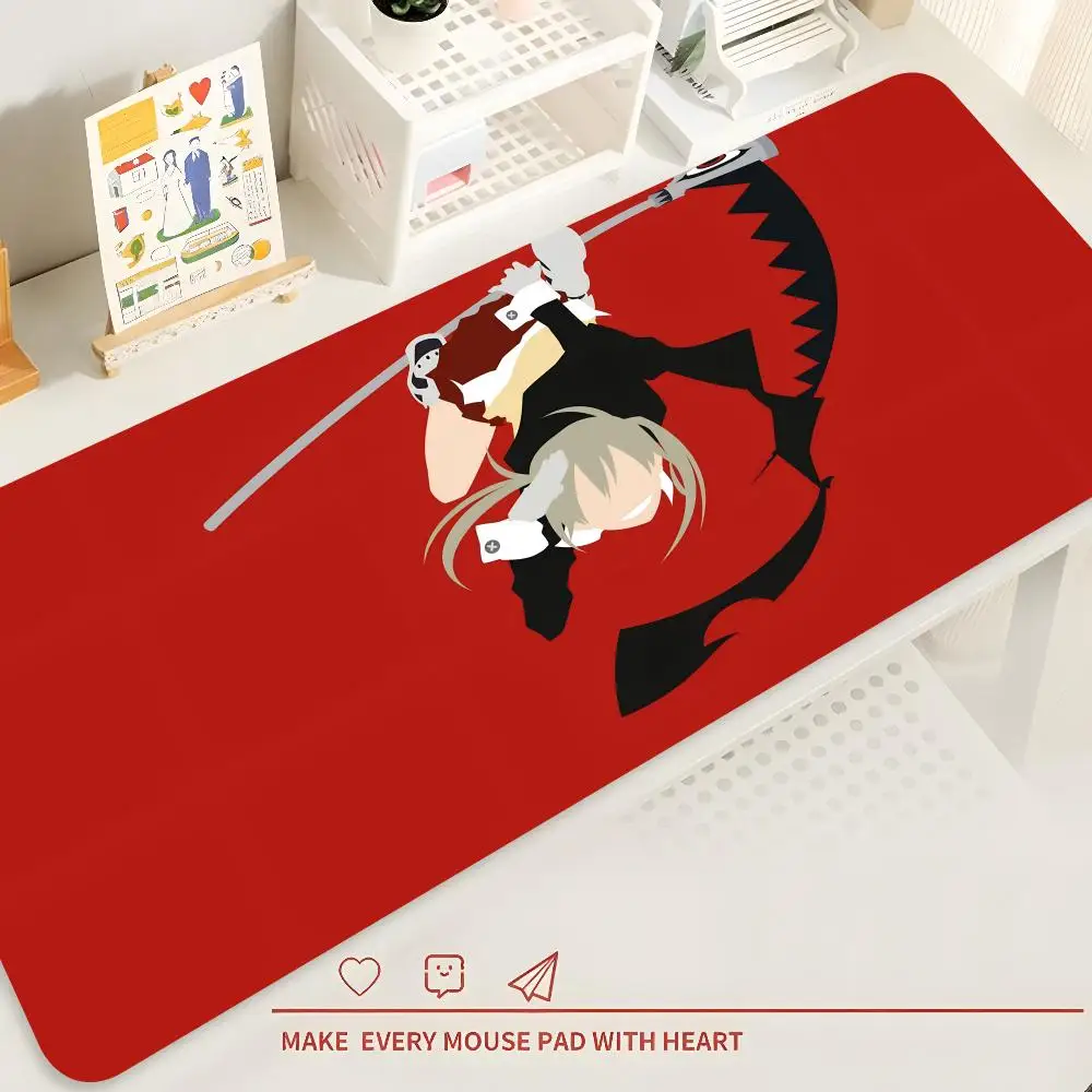 

Anime S-Soul E-Eaters Mouse Pad 900x400mm Rectangular Pad PC Keyboard Office Table Rubber desk decor Mat XXL Laptop Lock Edge Mo