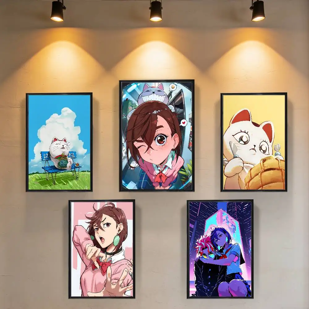 Momo Ayase Turbo Granny Dandadan High Quality Dorm Living Room Aesthetic Wall Decoration Painting Poster Stickers Gift