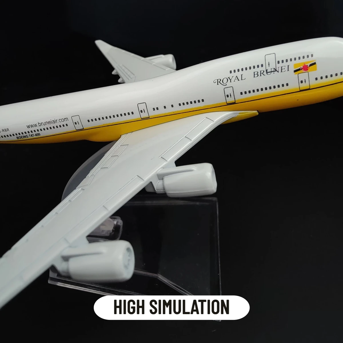 1:400 Scale Metal Aviation Miniature, Royal Brunei B787 Aircraft Replica Airplane Model, Kids Room Decor Xmas Gift Toys for Boy