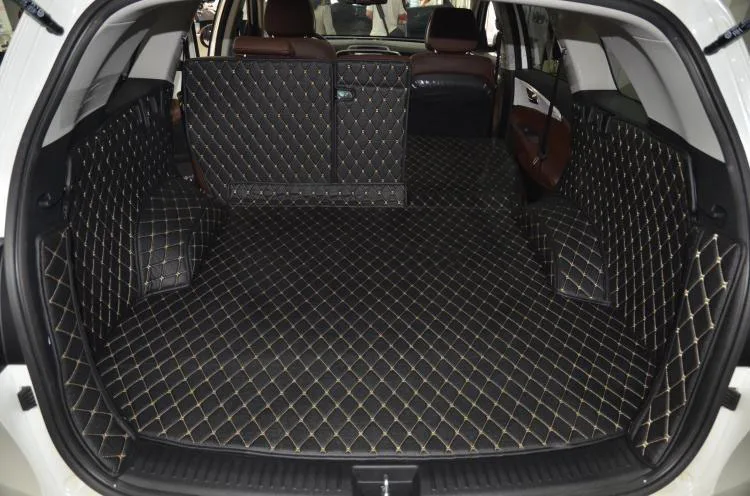 الفاخرة الجلود سيارة فرش داخلي للسيارات والشاحنات البضائع بطانة الأمتعة التمهيد البساط ملحق لكيا كارينز روندو 2013 2012 2011 2010 2009 2008 2007 2006 #2