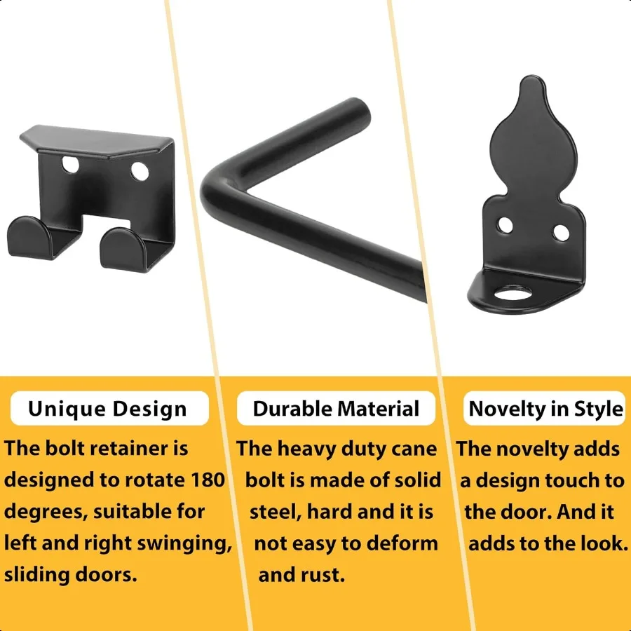 مسامير قصب شديدة التحمل مقاس 24 بوصة للبوابات مع مسحوق أسود مقاوم للصدأ، قضيب قطرة لبوابات أسوار الفينيل الخشبية والبلاستيكية