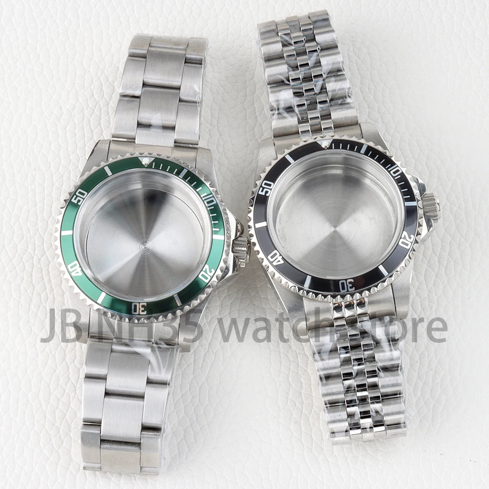 

Sapphire Glass NH35 39.5mm Case Solid 316L Stainless Steel Jubilee/Oyster Bracelet for Vintage NH35 NH36 Movement 28.5mm Dial