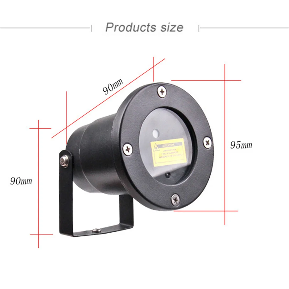 Proyector de luz Led rojo y verde, cielo completo, estrellado, impermeable, decoración de paisaje, fiesta de Navidad, efecto de luz de escenario, UE/EE. UU./AU